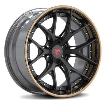Concave forged 2-piece wheels for luxury sports cars